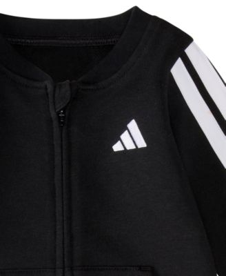 Baby Boys French Terry Round Neck Long Sleeve Coverall