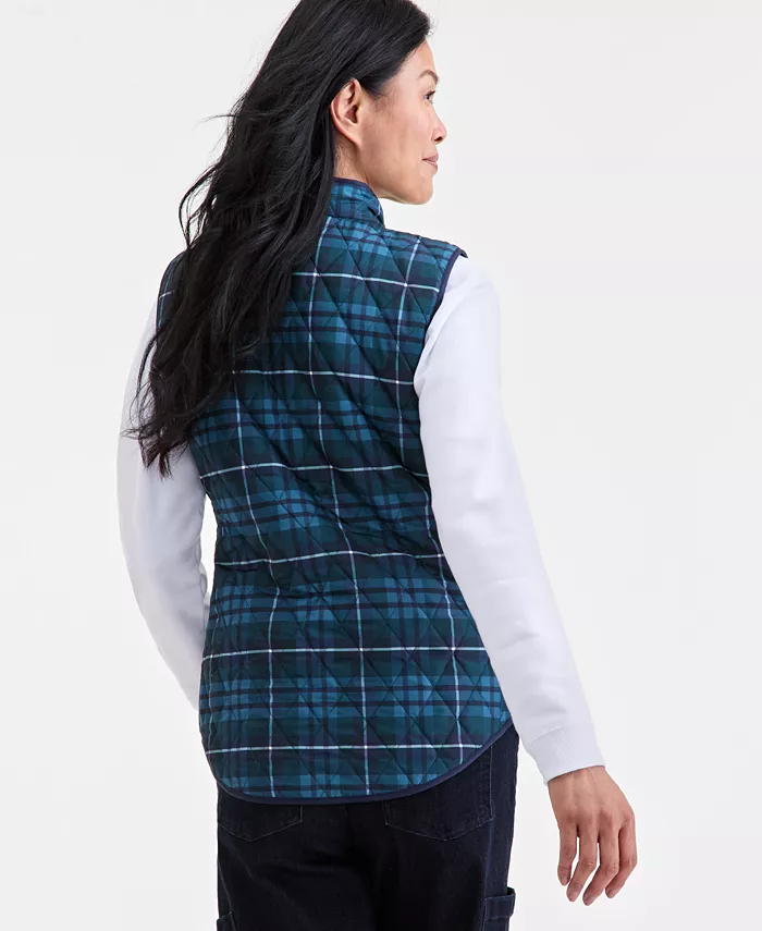 Women's Quilted Mock-Neck Vest - thumbnail 10