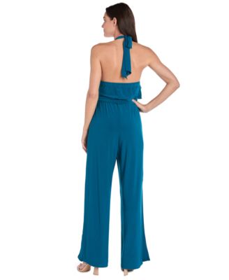 Women's Ruffled Halter-Neck Jersey Jumpsuit