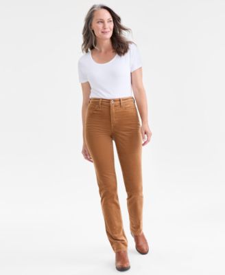 Petite Straight-Leg Corduroy Jeans, Created for Macy's
