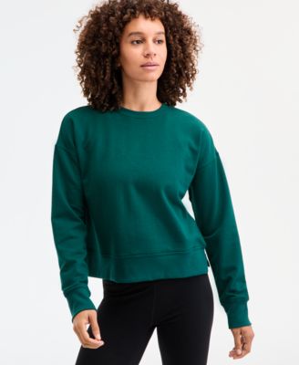 Women's Crewneck Vented-Hem Sweatshirt
