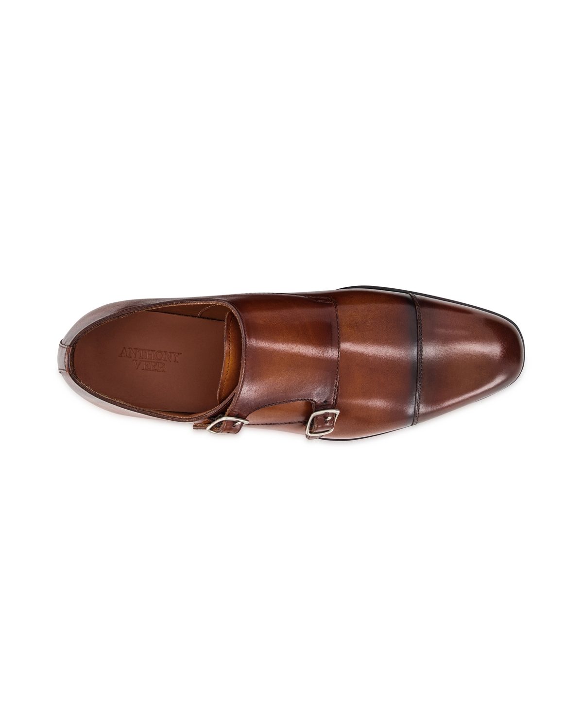 Anthony Veer Bexley Double Monk Boot In Brown