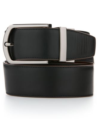 Men's Burnished Reversible Leather Dress Belt