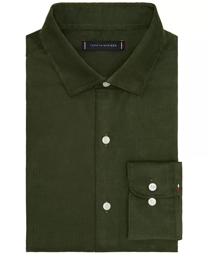 Men's Regular Fit Corduroy Dress Shirt - thumbnail 10