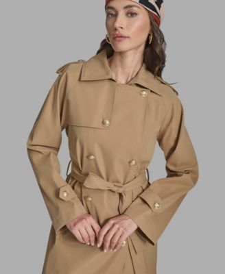 Women's Double-Breasted Belted Trench Coat
