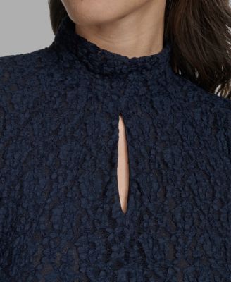 Women's Short Sleeve Lace Ruffle Top