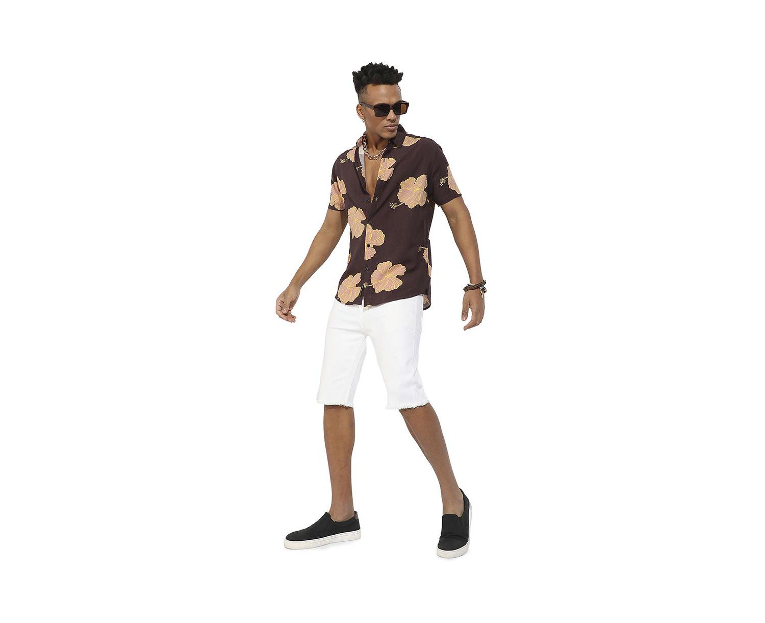 Men's Hibiscus Print Shirt