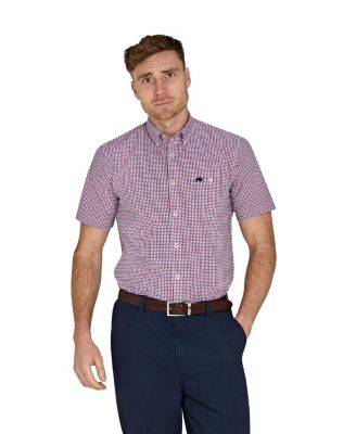 Big & Tall Short Sleeve Graph Check Poplin Shirt