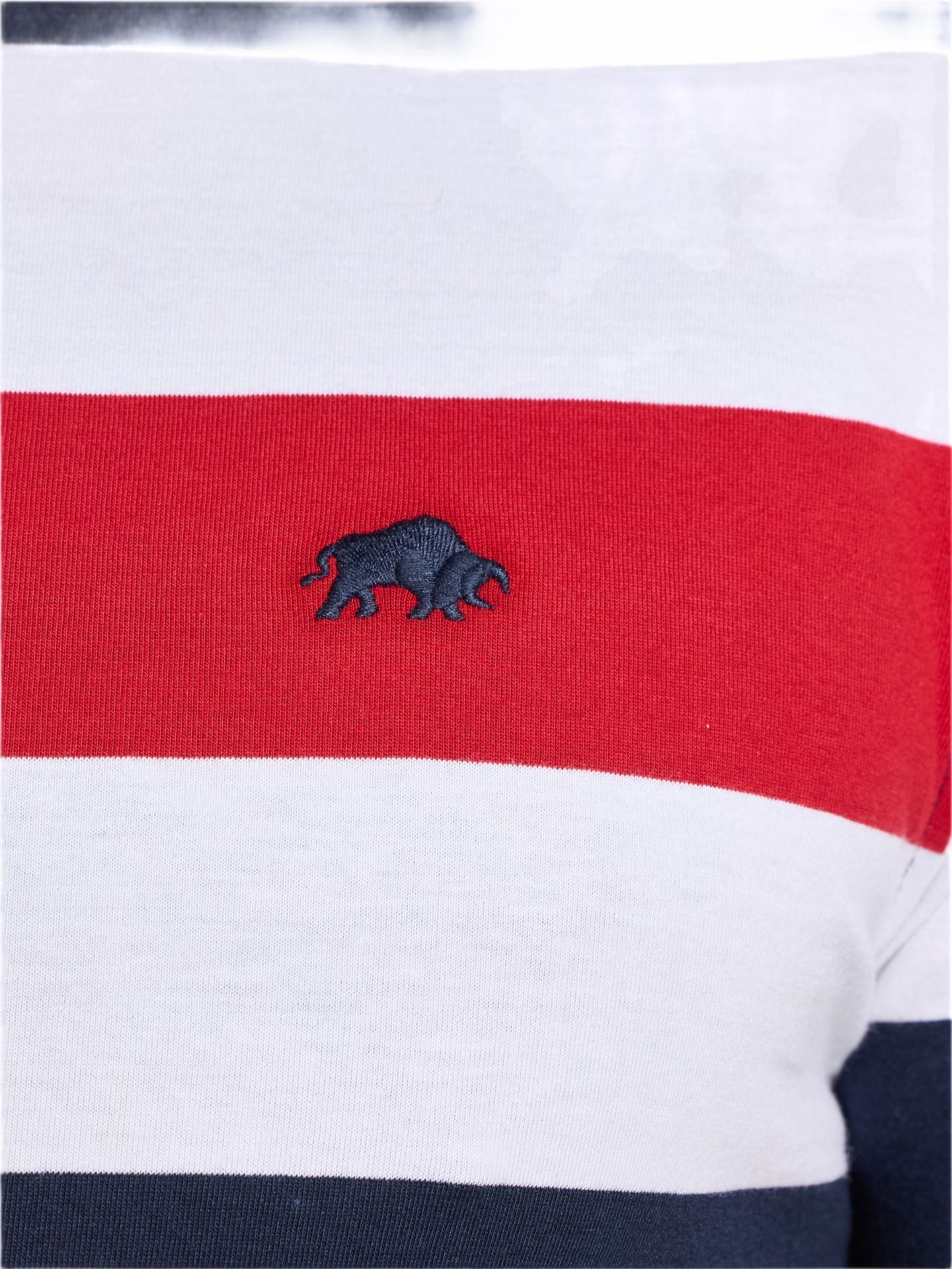 Мужская футболка Raging Bull Contrast Chest Stripe, цвет: Тёмно-синий / Красный — фото 6