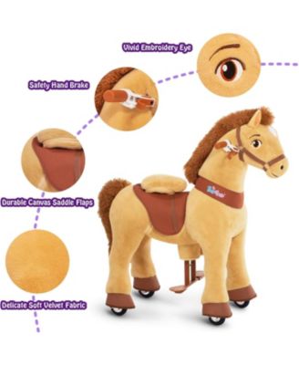 Ride-on Horse Light Brown Model E Size 4 for 4-7 Years