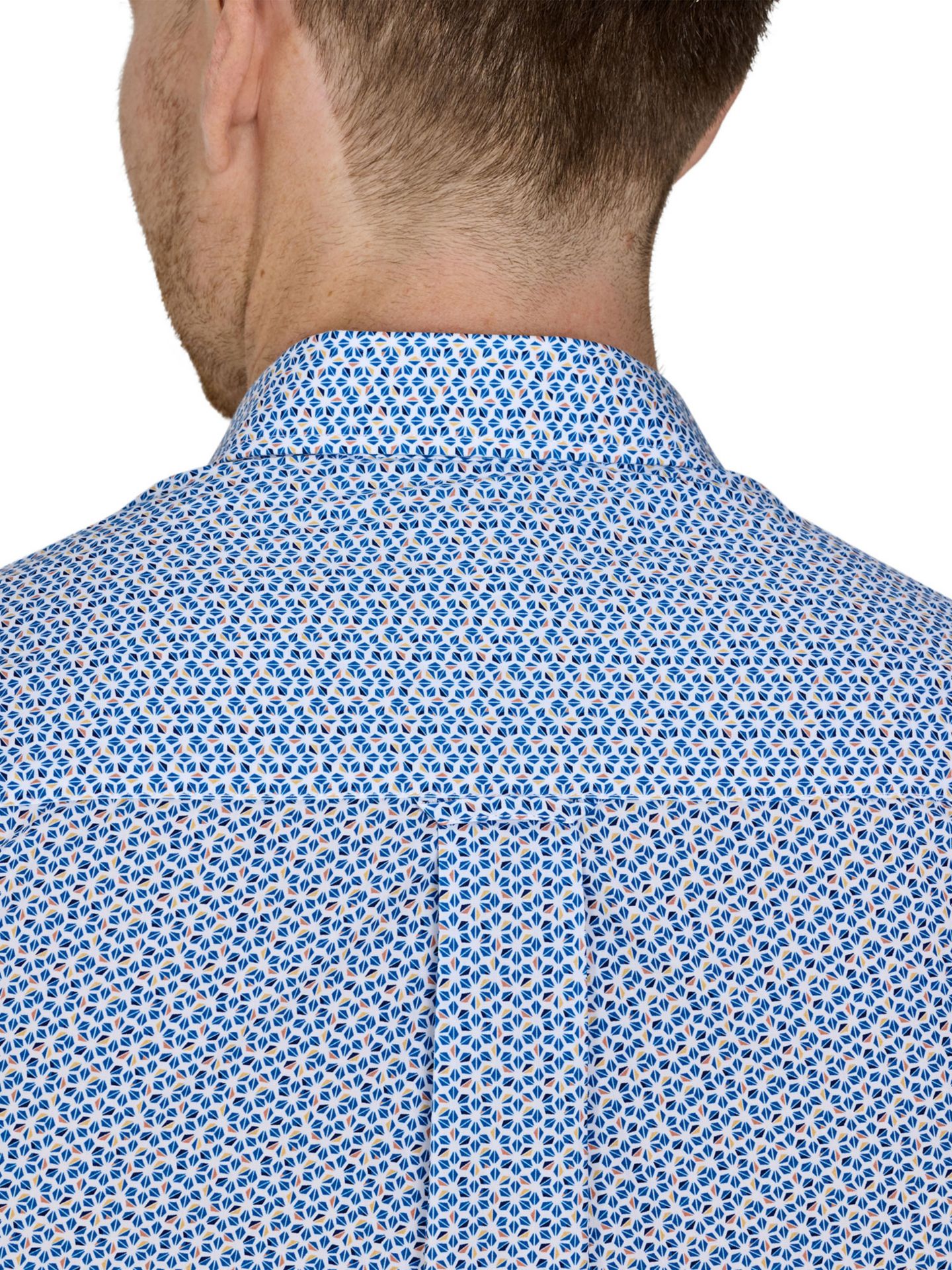 Мужская рубашка Raging Bull Short Sleeve Cotton Poplin, цвет: Синий, вариант 1 — фото 5
