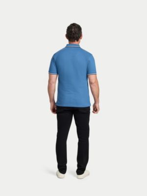 Big & Tall S/S Branded Tonal Embroidery Pique Polo