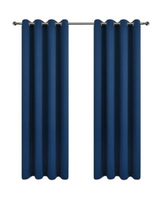 100% Hotel Blackout Thermal Insulated Grommet Curtains (2 Pack)