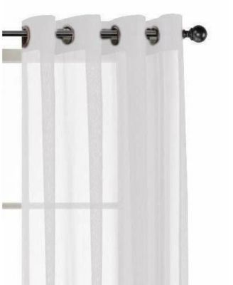 Basic Home Grommet Top Sheer Single Window Curtain - 52 in. W x 84 in. L, Spice