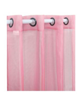 Basic Home Grommet Top Sheer Single Window Curtain - 52 in. W x 84 in. L, Spice