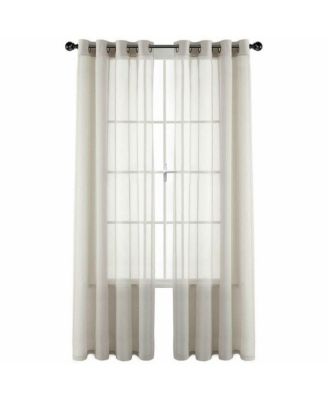 Basic Home Grommet Top Sheer Single Window Curtain