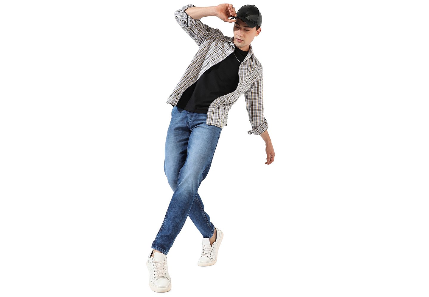 Мужская рубашка Cahoot Campus Sutra Multicolour Checkered Regular Fit Casual, цвет: Коричневый — фото 3