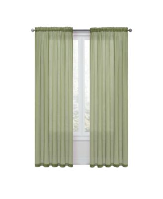 Basic 2 Pack Sheer Voile Home Window Curtains - 52 in. W x 84 in. L