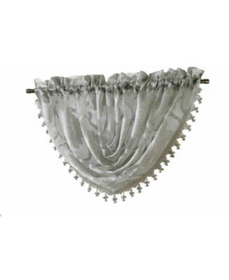Custom Scroll Sheer Voile Waterfall Window Curtain Valances