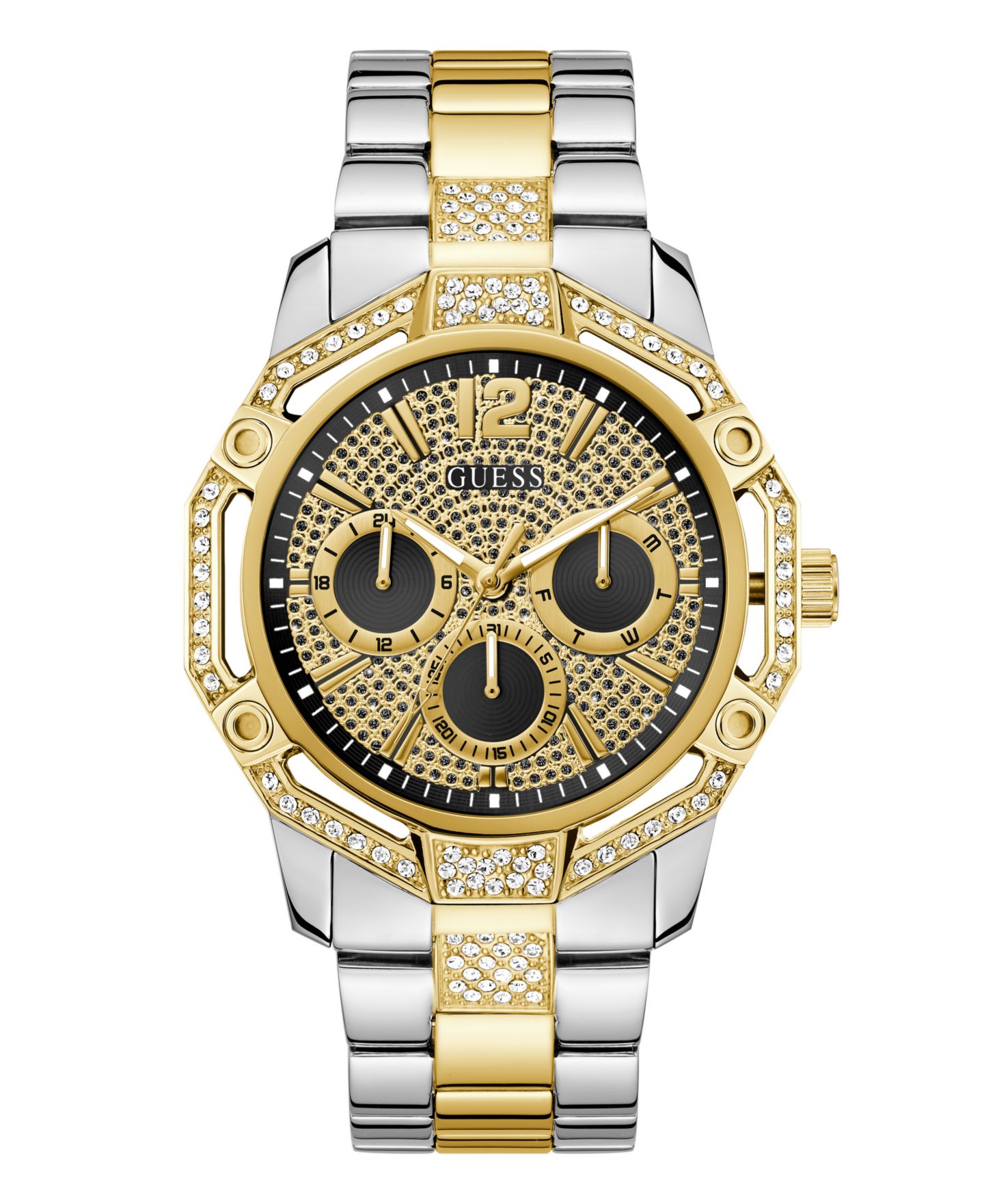 Мужские часы GUESS Two-Tone Multi-function Watch, 46mm — фото 1