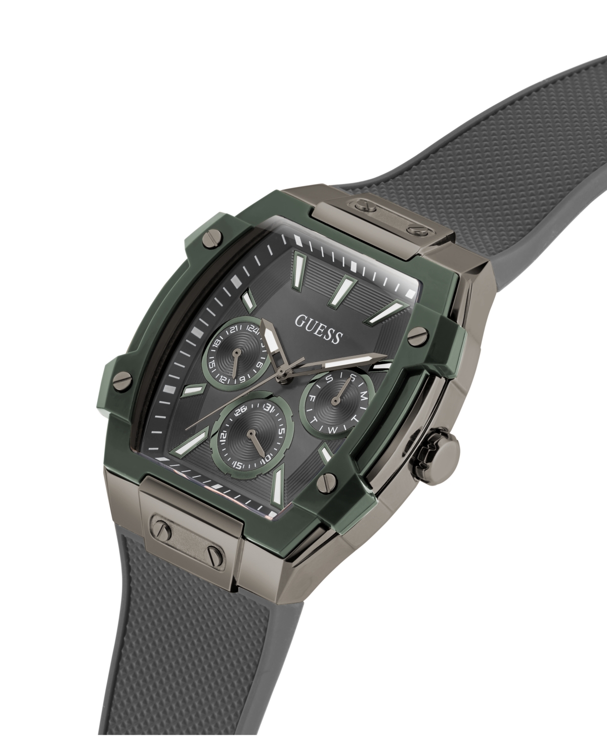 Guess Men's Grey Gunmetal Multi-function Watch, 44mm In Gray