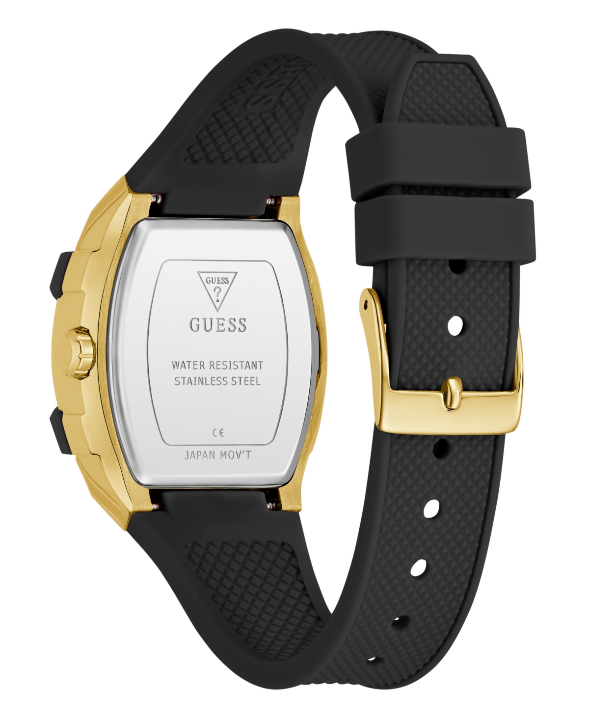Guess Women's Black Gold Tone Multi-function Watch, 35mm In Gold