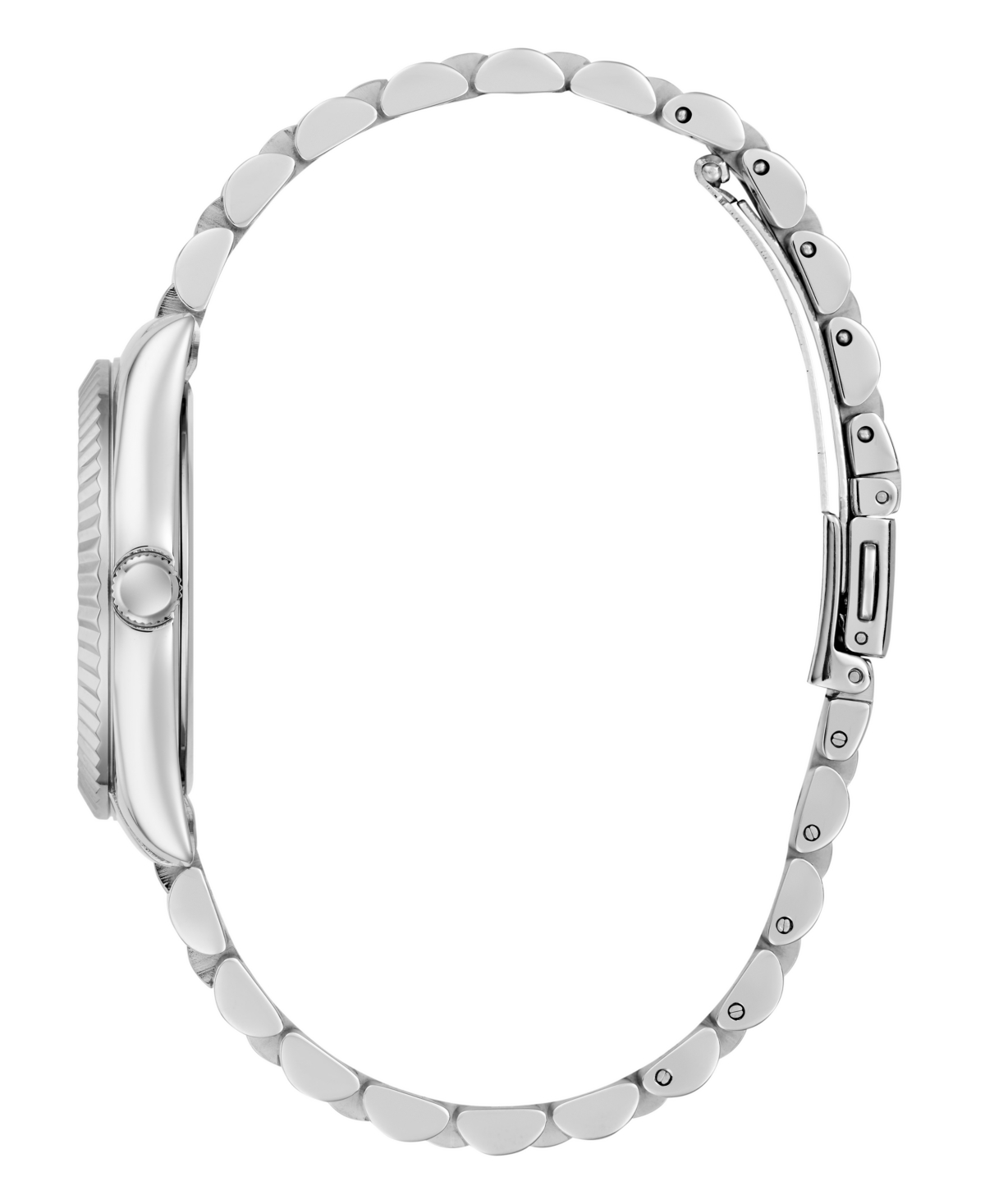 Guess Women's Silver Tone Multi-function Date Watch, 34mm In Metallic