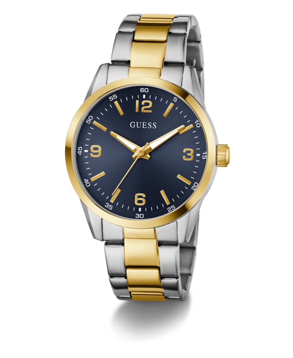 Guess Men's Two-tone Analog Watch, 40mm In Metallic