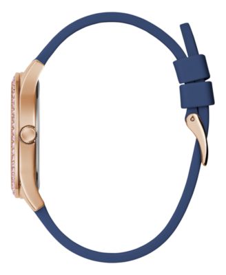 Women's Analog Blue Silicone Watch 38mm