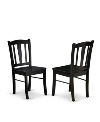 5 Pc Set Black Finish Drop Leaf Kitchen Table with 4 Wooden Dining Chairs