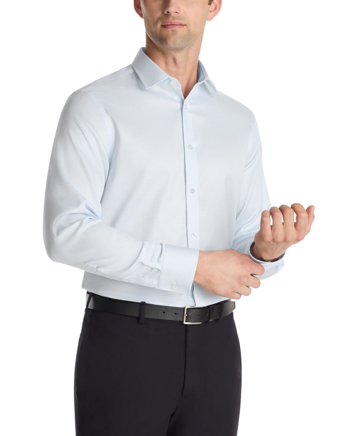 Мужская приталенная рубашка без морщин