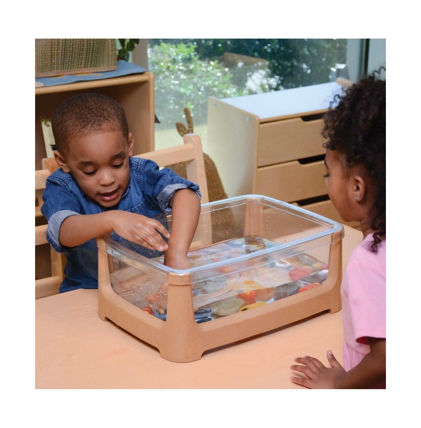 Детская игрушка Kaplan Early Learning Tabletop Sand and Water Table, цвет: Бежевый / Хаки — фото 3