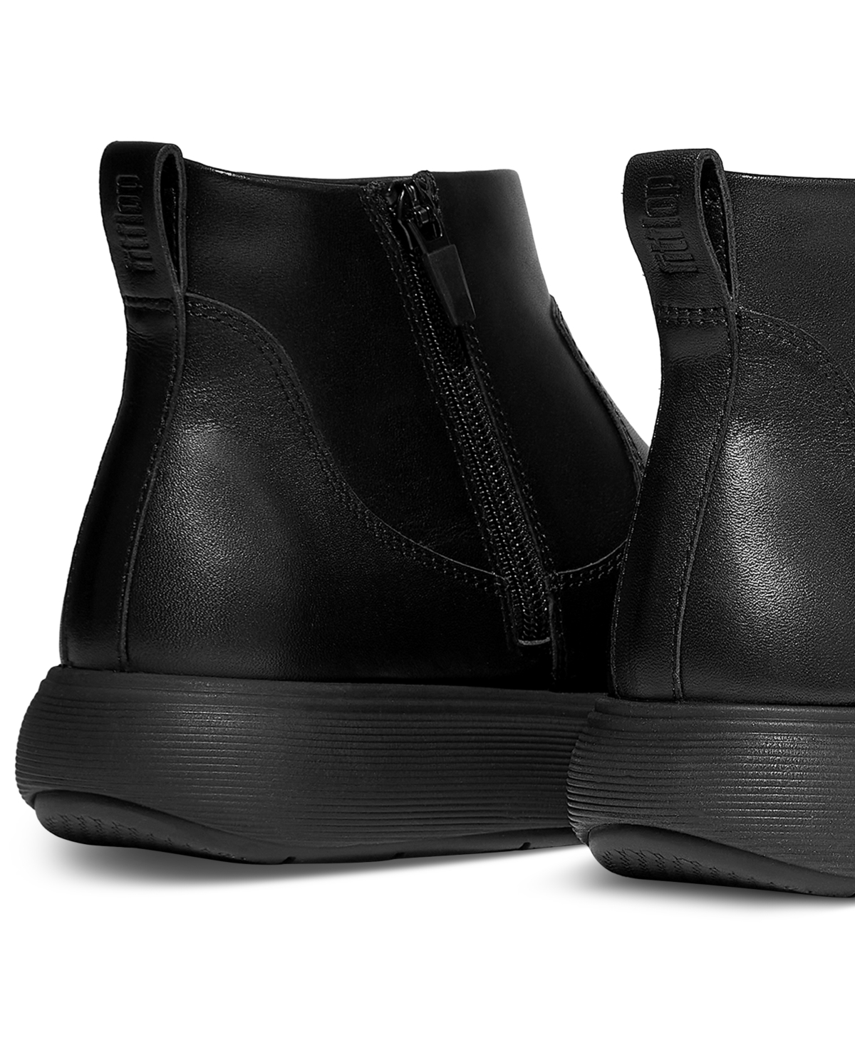 Fitflop F-mode All Black Leather Chelsea Boots In Black
