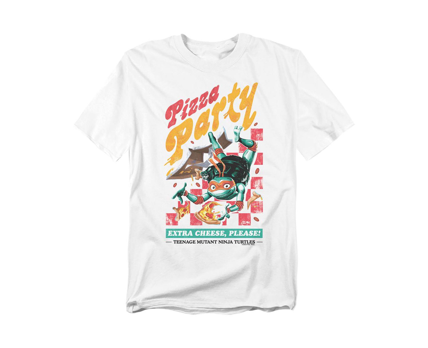 Big & Tall TMNT Mutant Mayhem Mikey Pizza Party T-Shirt