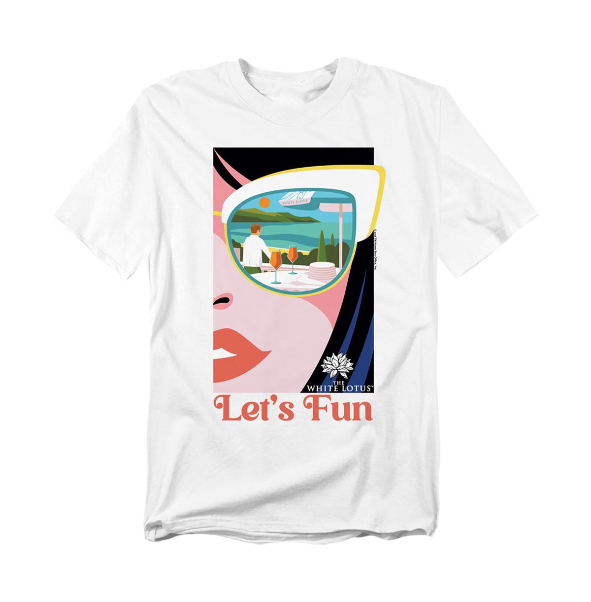 Men's White Lotus Lets Fun T-Shirt - White