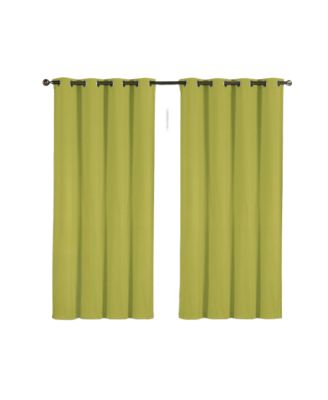 2 Pack: Hotel Thermal Grommet 100% Blackout Curtains - 52 in. W x 90 in. L, Lime
