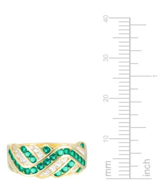 Created Sapphire, Created White Sapphire & Multi-Gemstone Ring in Sterling Silver