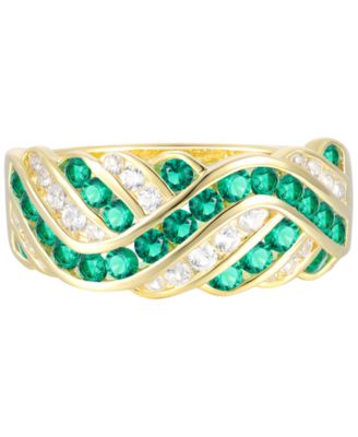 Created Sapphire, Created White Sapphire & Multi-Gemstone Ring in Sterling Silver