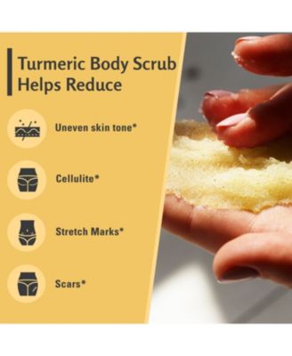 Exfoliating Body Scrub | Turmeric Body Scrub and Skin Exfoliator with Collagen and Coconut Oil | 12oz