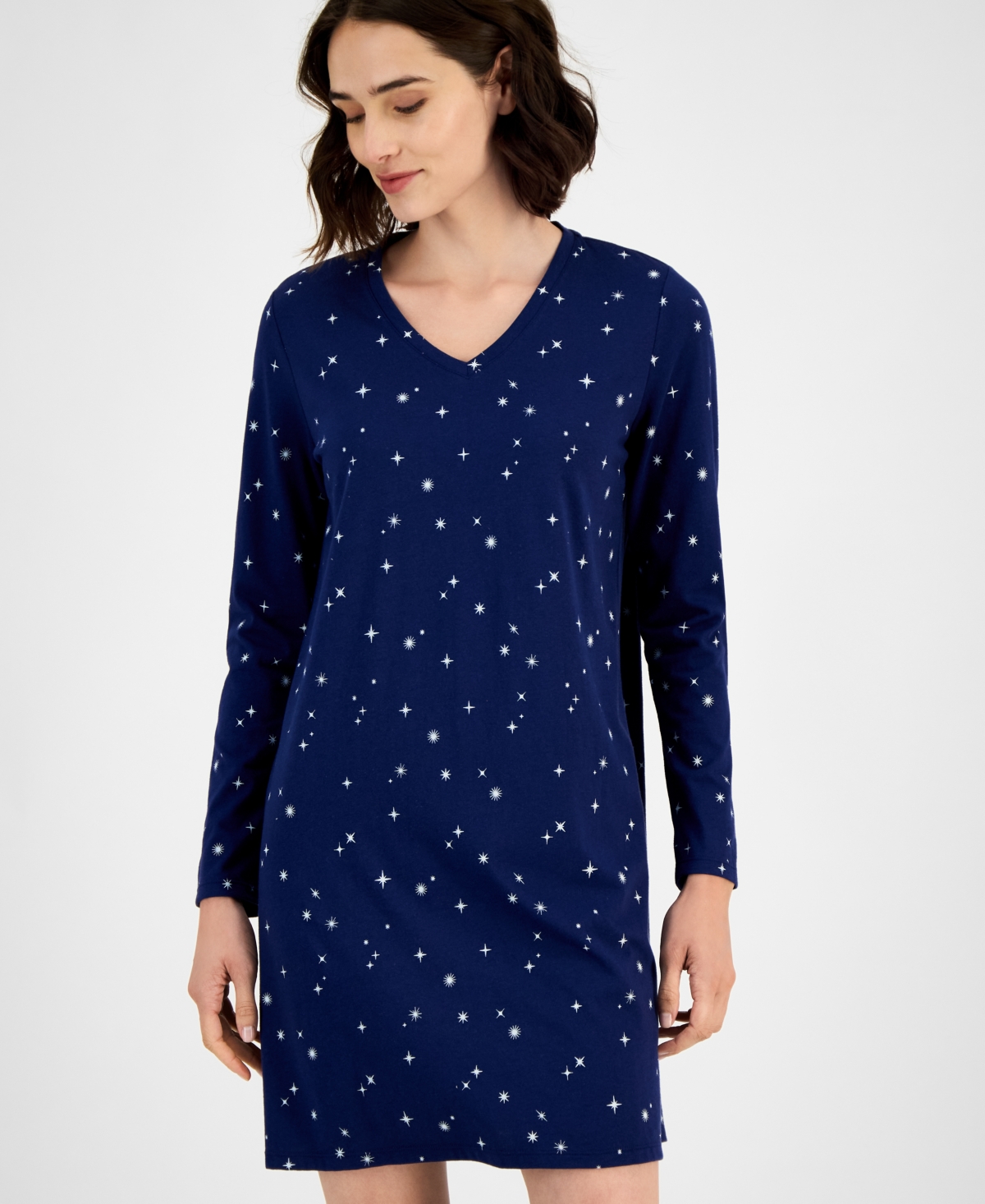 Charter Club Women's Printed Jersey Sleepshirt