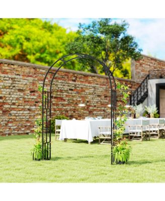 7.3ft Steel Garden Arch Trellis, Garden Arbor for Climbing Plants