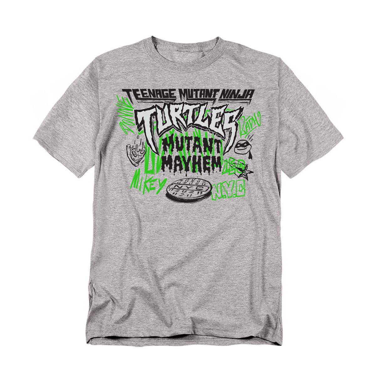 Футболка с граффити Big & Tall TMNT Mutant Mayhem с логотипом Big & Tall