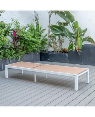 Marlin Patio Chaise Lounge Chair With White Aluminum Frame