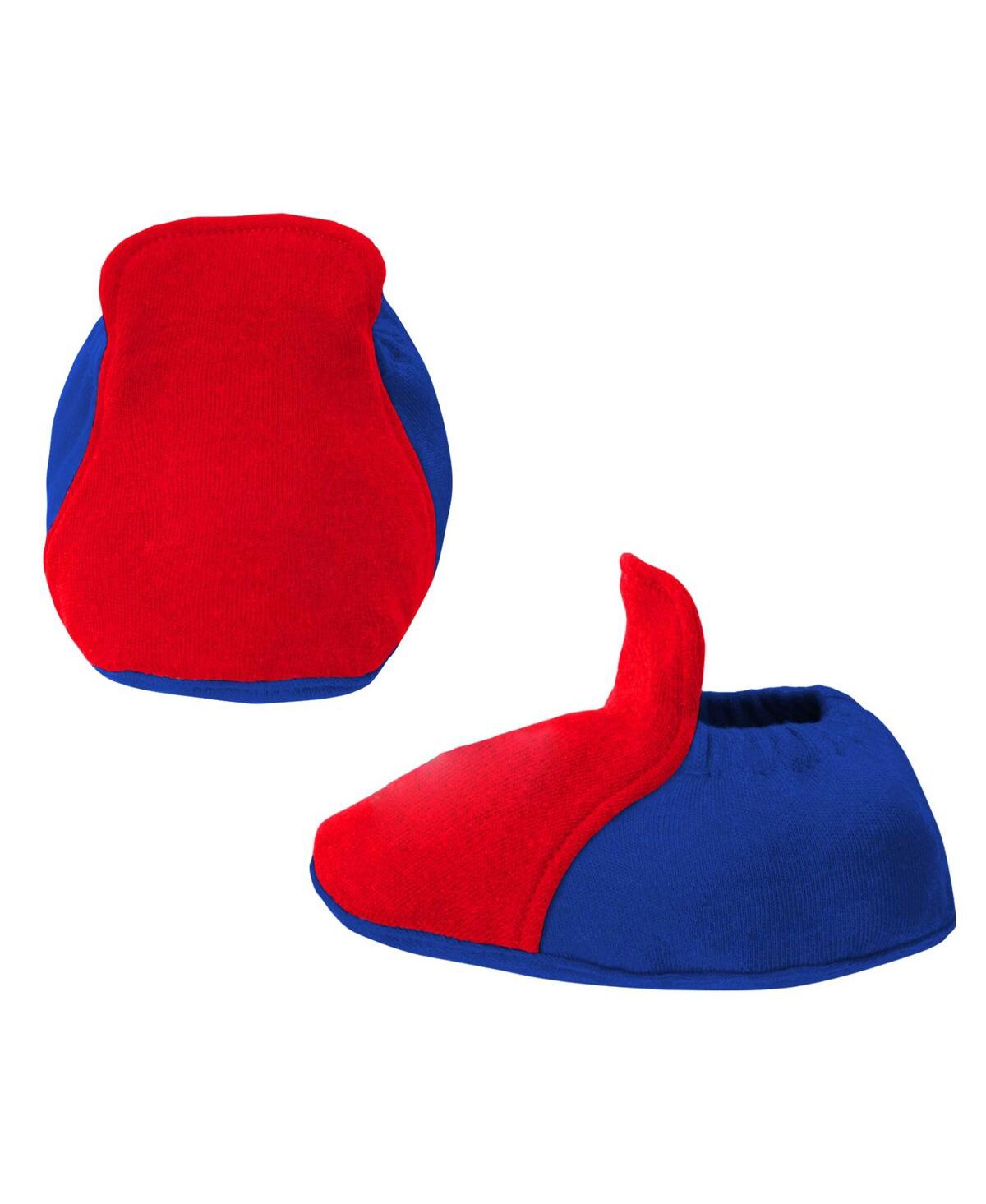 Outerstuff Baby Boys And Girls 3-piece Royal/red Chicago Cubs Love Of Baseball Bib Bodysuit And Booties Set In Blue
