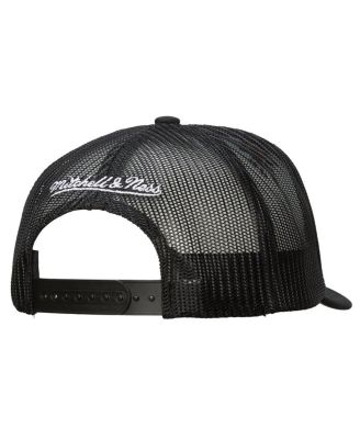 Men's White/Black San Jose Sharks Gridlock Trucker Adjustable Hat