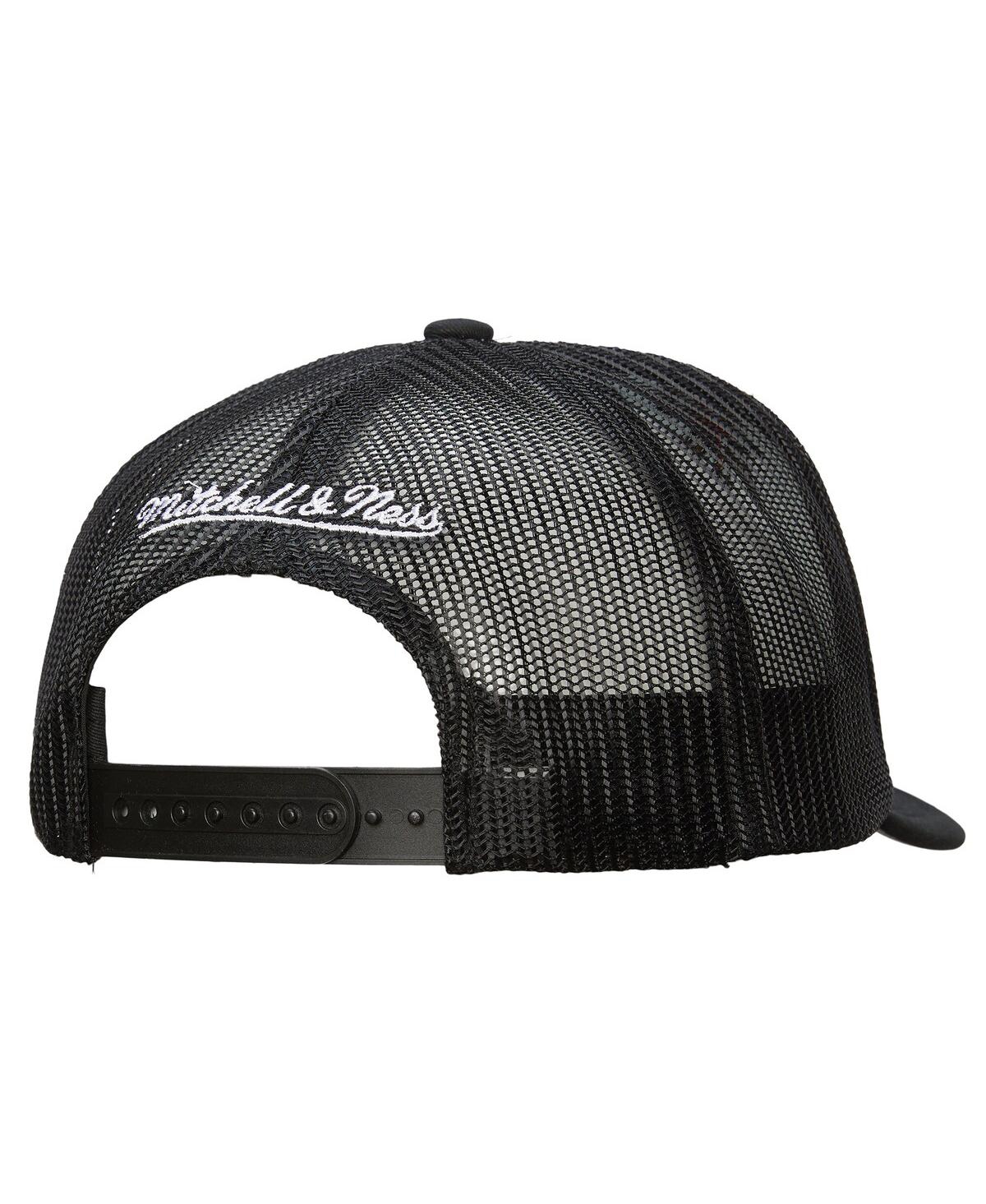 Mitchell & Ness Men's White/black San Jose Sharks Gridlock Trucker Adjustable Hat In Multi
