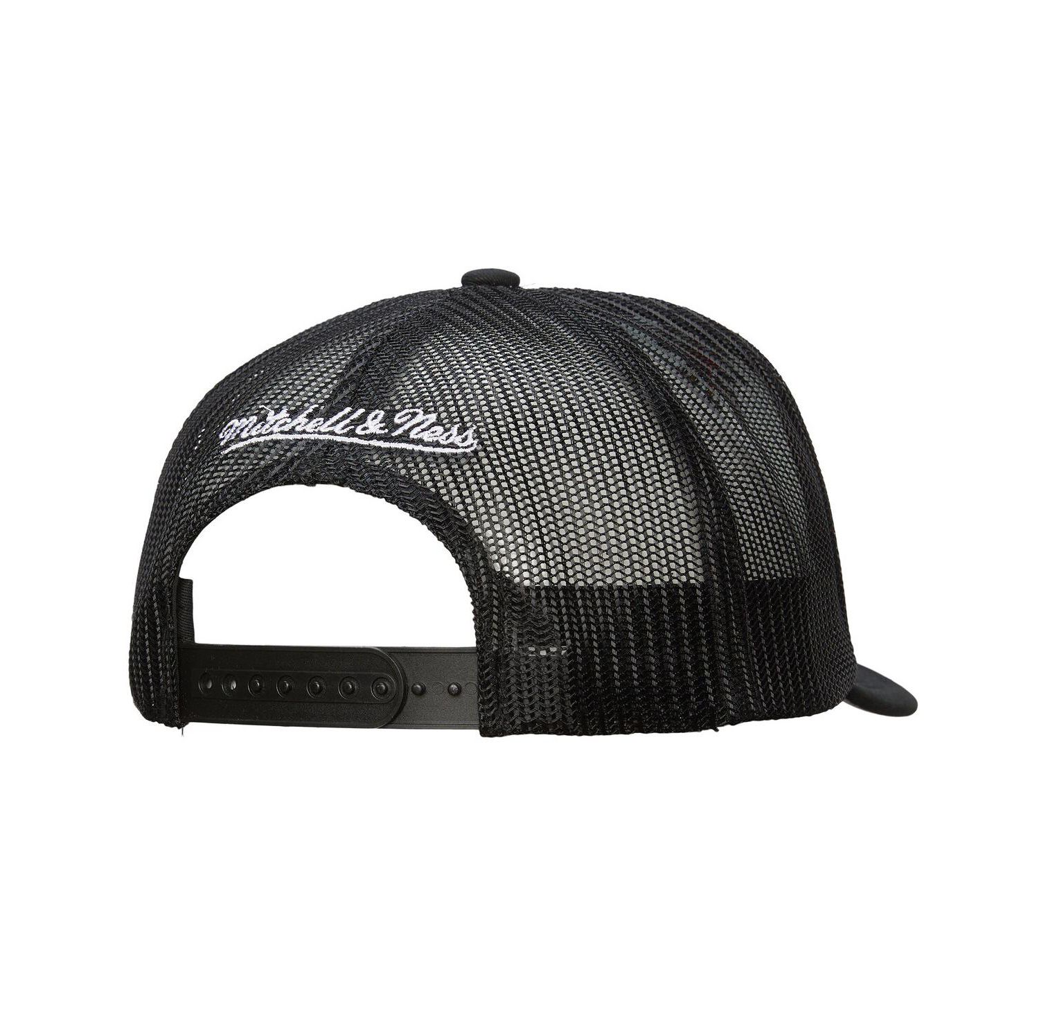 Men's White/Black San Jose Sharks Gridlock Trucker Adjustable Hat