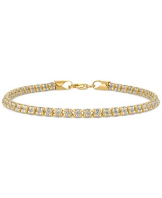 Macy's - Diamond-Cut Ice Chain Bracelet in 14k Gold Over Sterling Silver