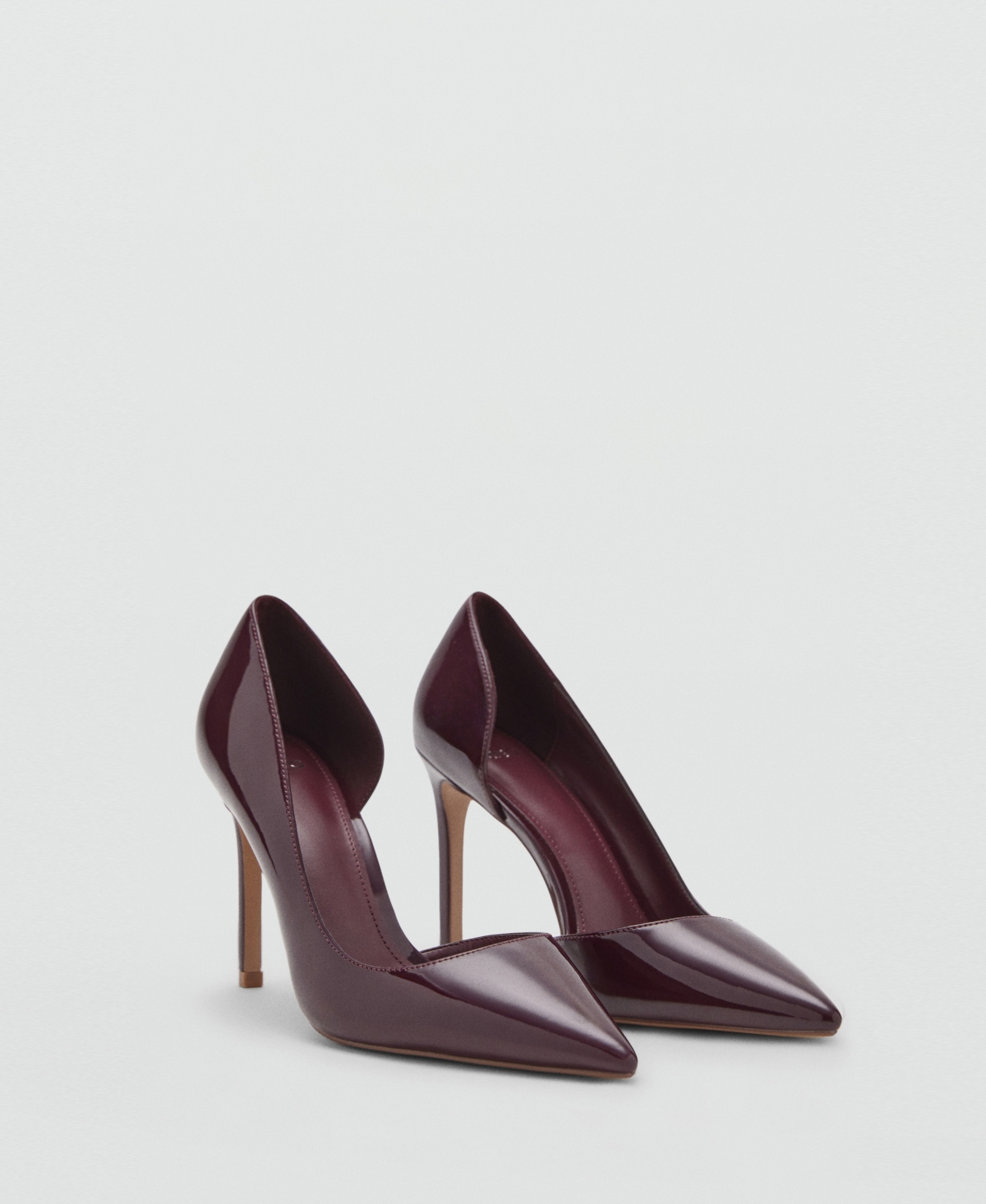 Mango Chaussures Talon Bloc Paillettes Bordeaux - Femme - 42 -  In Burgundy