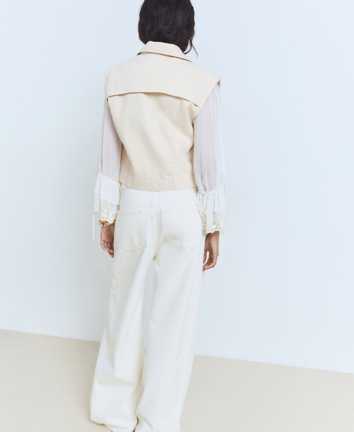 Women's Denim-Effect Vest